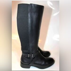 Andre Assous Waterproof Genuine Leather Black Over the Knee Boots, Sz 40